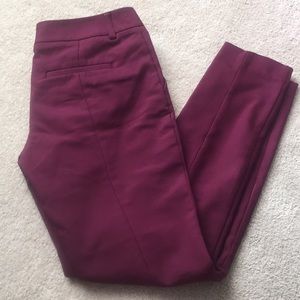 Low rise columnist ankle pants